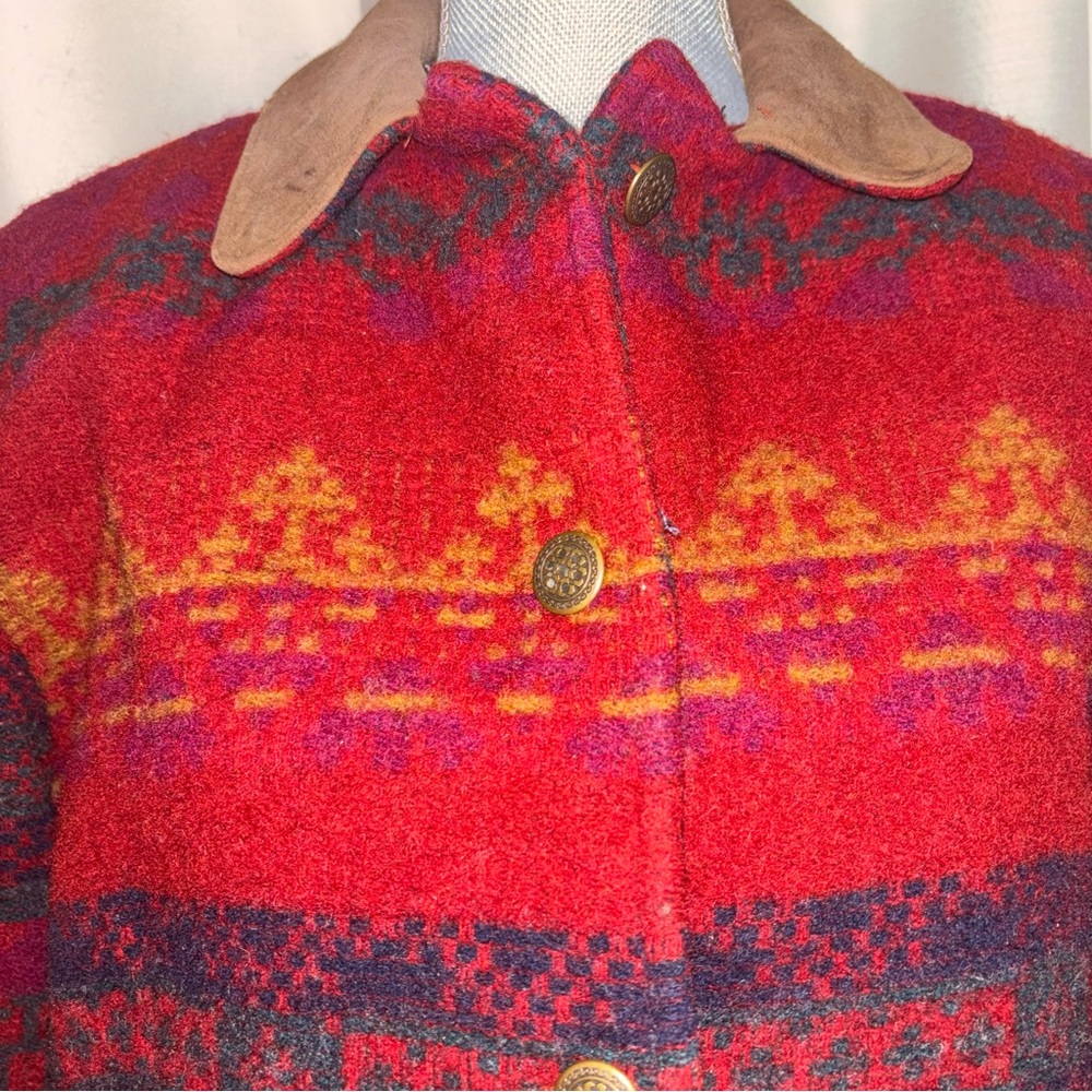 Woolrich Vintage Wool Aztec Navajo Southwestern Blanket Coat Jacket - Picture 2 of 13